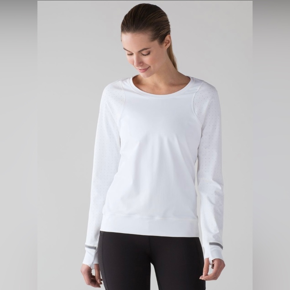 lululemon Mind Over Miles LS Size 4 NWT white